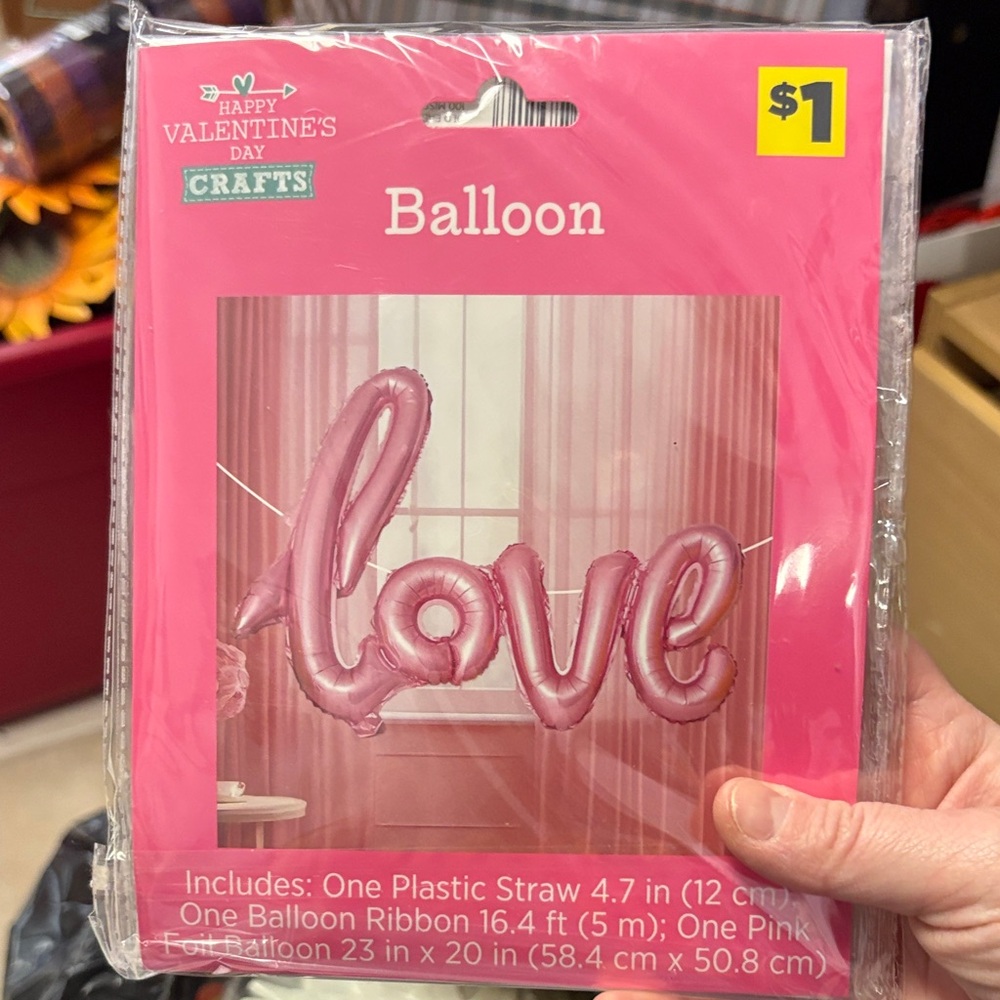 5/$5 Pink Love Balloon